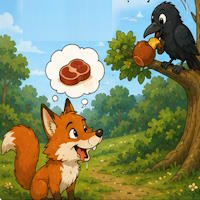 Truyện ngụ ngôn: Cáo và Quạ