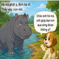 Truyện ngụ ngôn: Cảm ơn anh hà mã