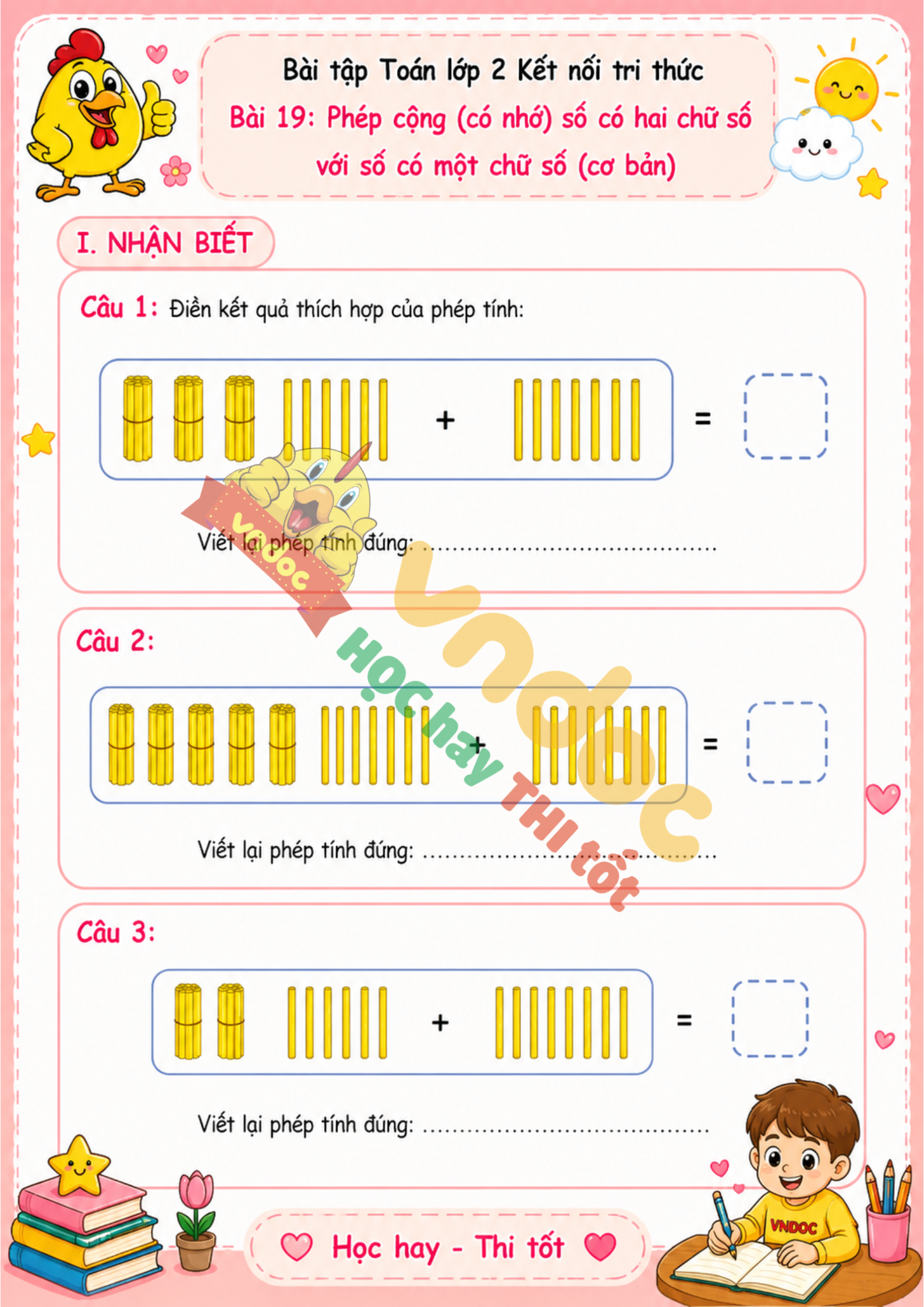 BT toan lop 2 Bai 19 phep cong co nho so co hai chu so voi so co mot chu so h1*971991