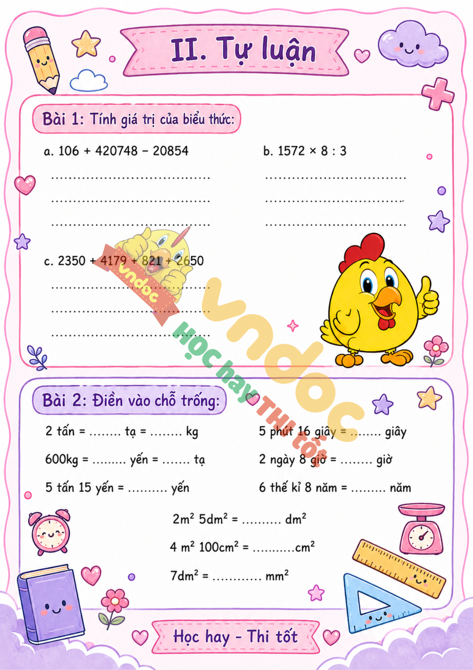 phieu bai tap toan lop 4 tuan 14 nang cao kntt h2*972024