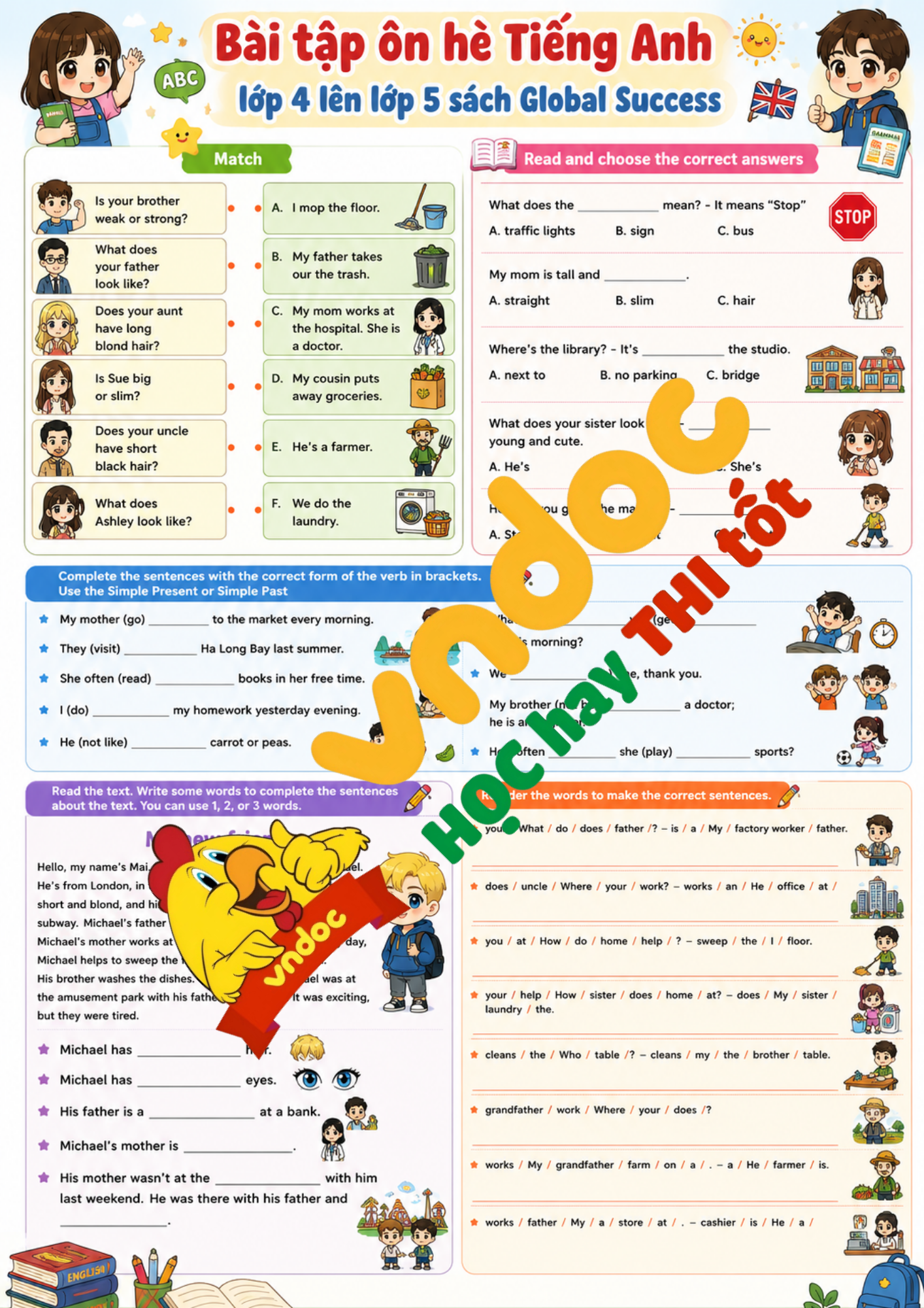Ôn hè tiếng Anh lớp 4 Global Success số 2