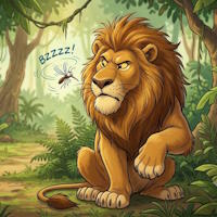 Truyện ngụ ngôn: Muỗi và Sư tử
