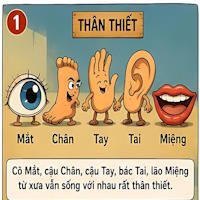 Truyện ngụ ngôn: Chân, tay, tai, mắt, miệng