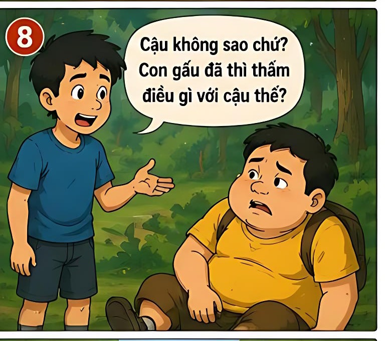 hai nguoi ban va gau 8*974482