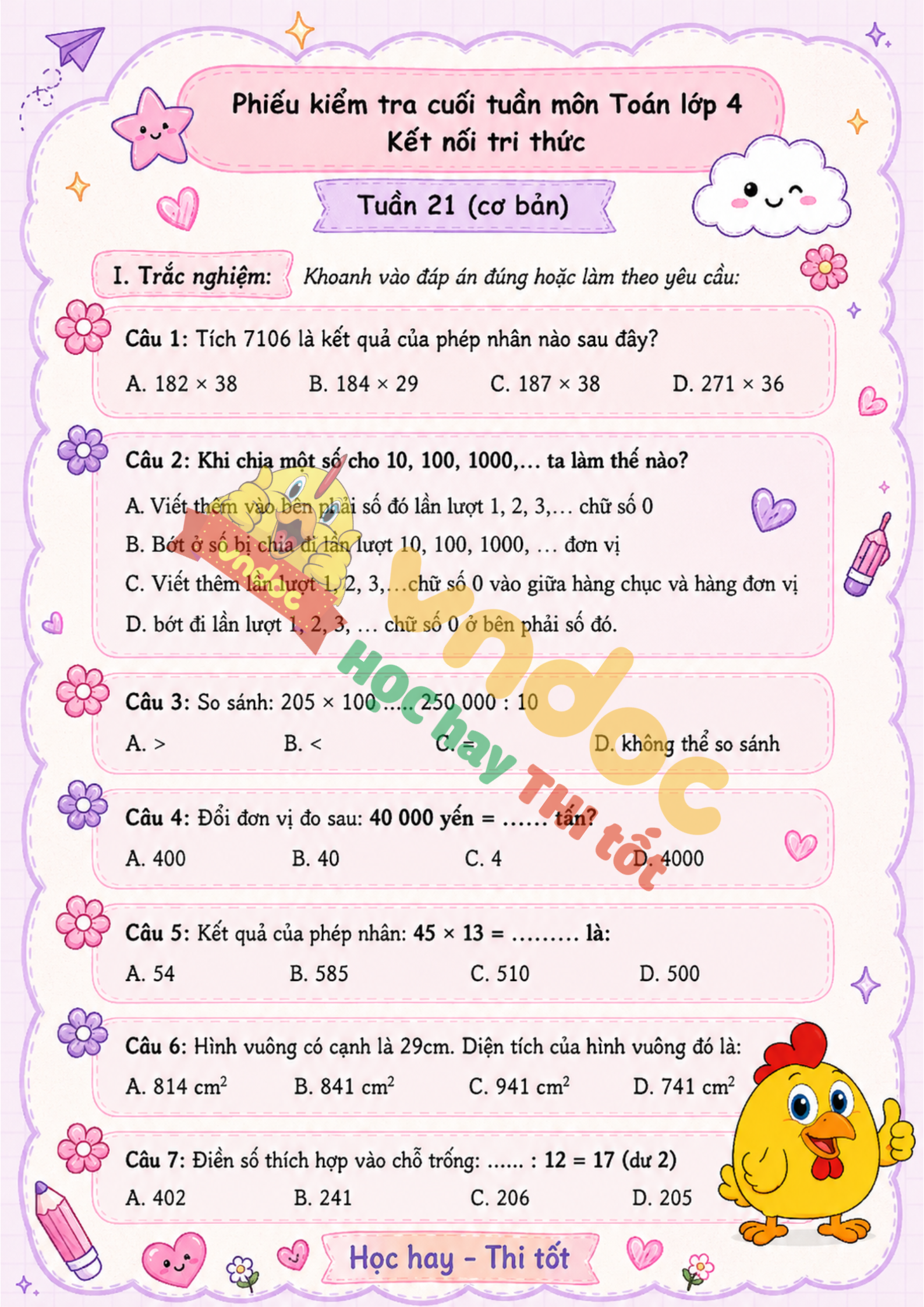 phieu bai tap toan lop 4 tuan 21 co ban kntt h1*974688