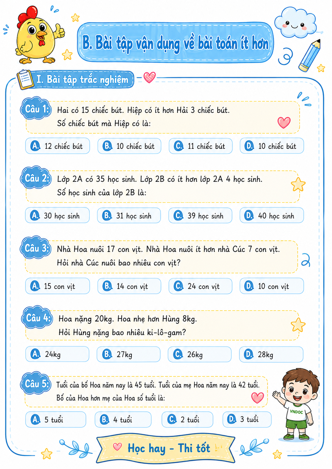bai tap bai toan ve it hon lop 2 h2*975547