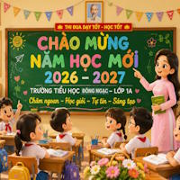 Câu lệnh tạo poster chào mừng năm học mới cho giáo viên tiểu học 