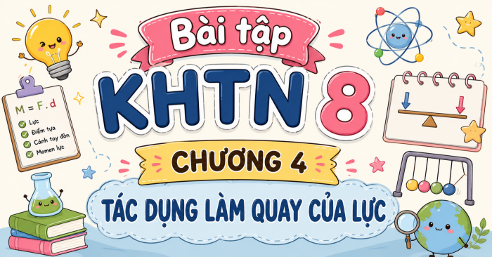 Bài tập KHTN 8 Chương 4 Tác dụng làm quay của lực