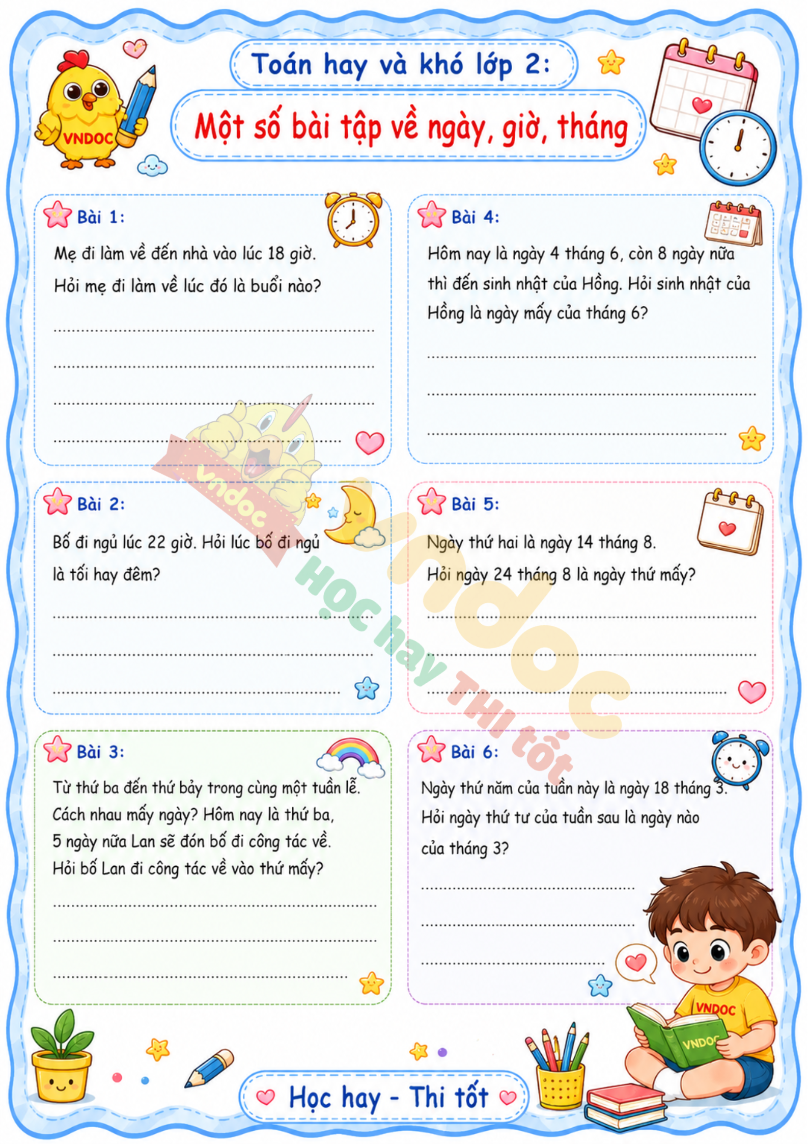 toan hay va kho lop 2 mot so bai tap ve ngay gio thang mh2*979396