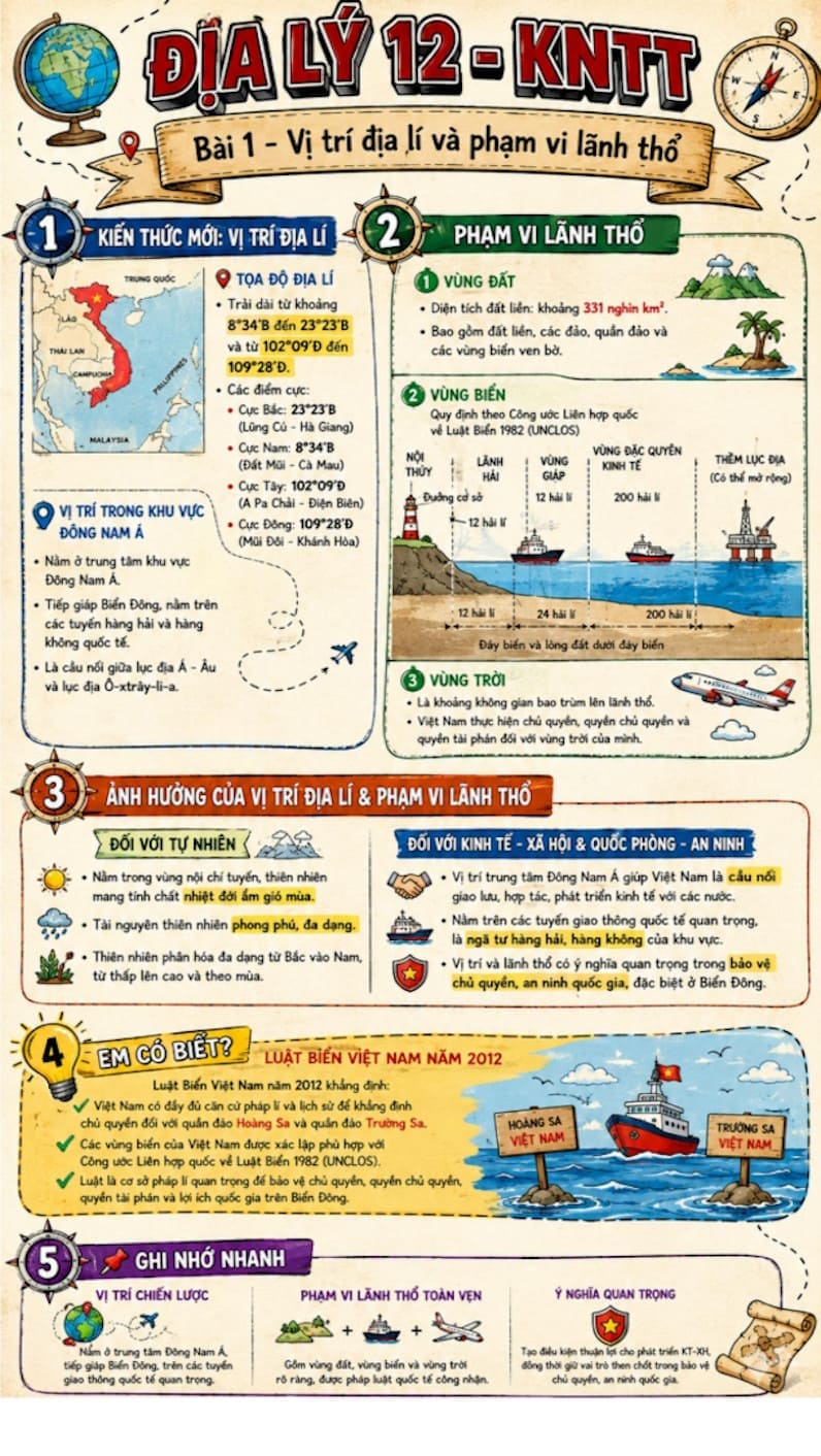 Infographic Địa lí 12 bài 1