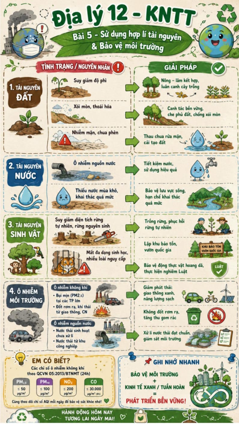 Infographic Địa lí 12 bài 5
