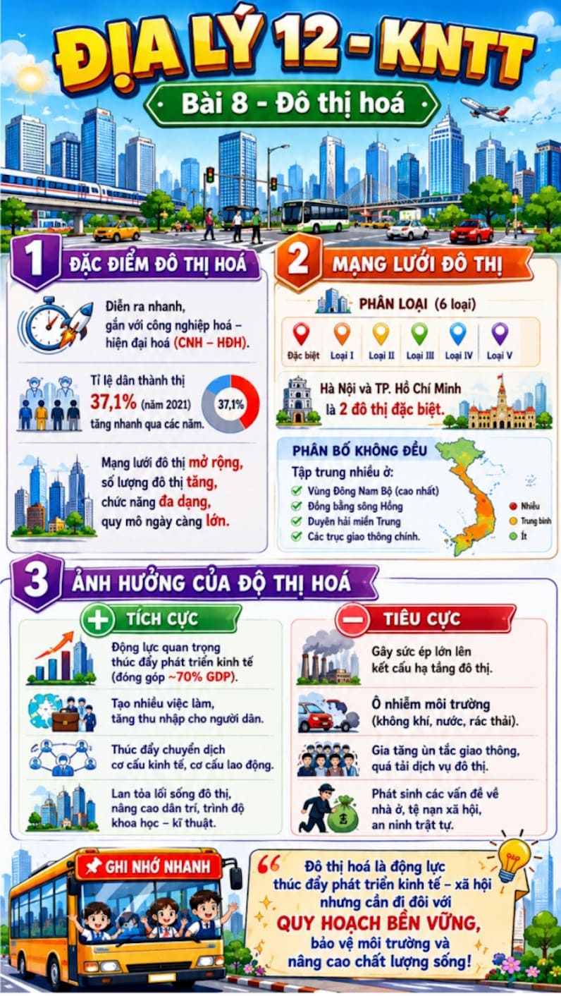 Infographic Địa lí 12 bài 8