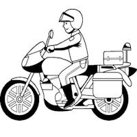 Tranh tô màu cảnh sát cho trẻ mầm non