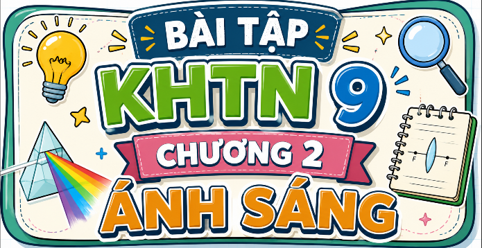 Bài tập Khoa học tự nhiên 9 Chương 2 Ánh sáng
