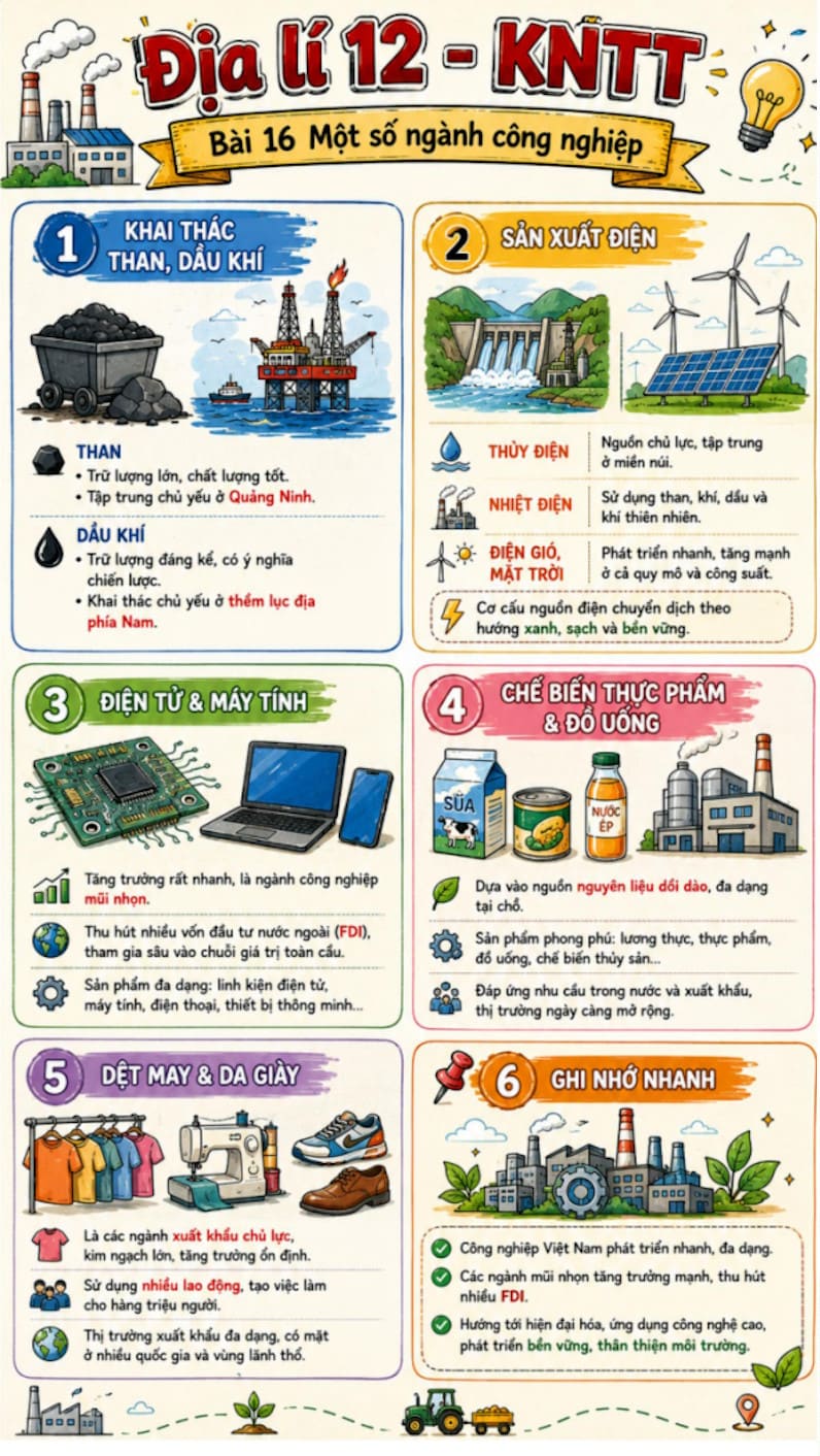 Infographic Địa lí 12 bài 16