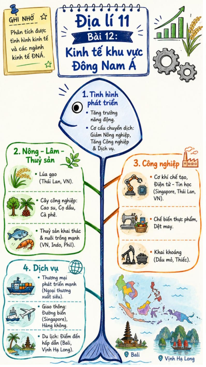 Infographic Địa lí 11 bài 12