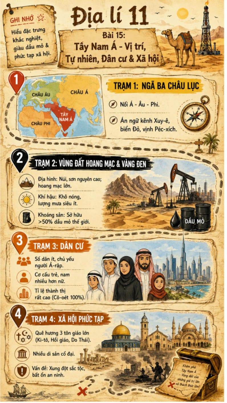 Infographic Địa lí 11 bài 15