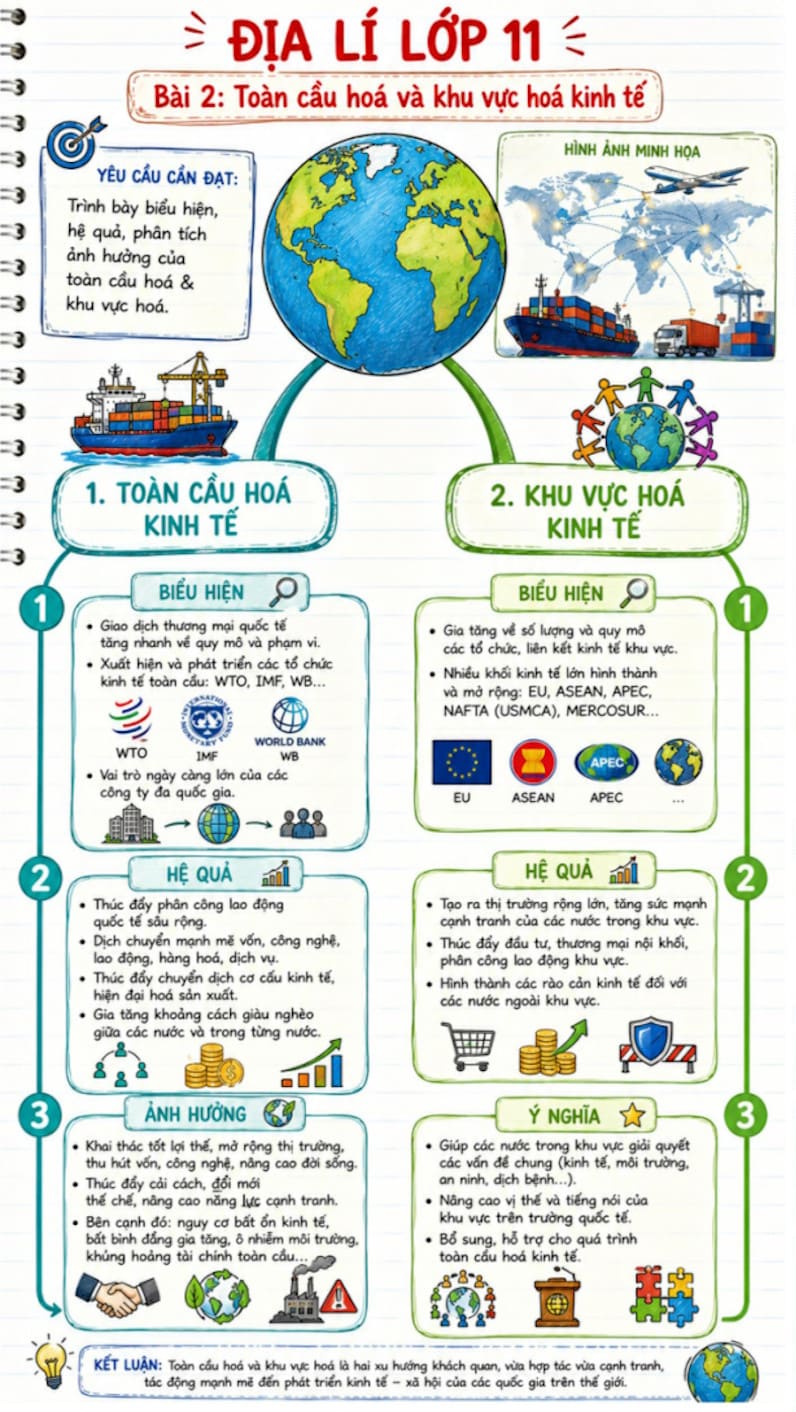 Infographic Địa lí 11 bài 2