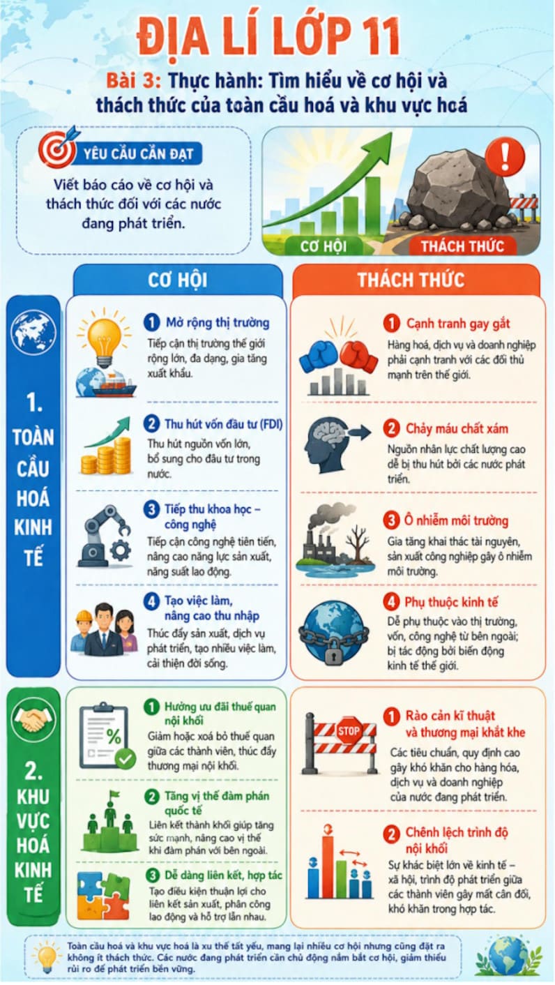 Infographic Địa lí 11 bài 3