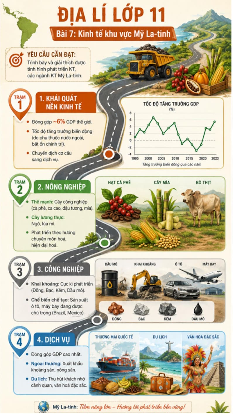 Infographic Địa lí 11 bài 7