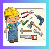 Tranh tô màu dụng cụ nghề xây dựng