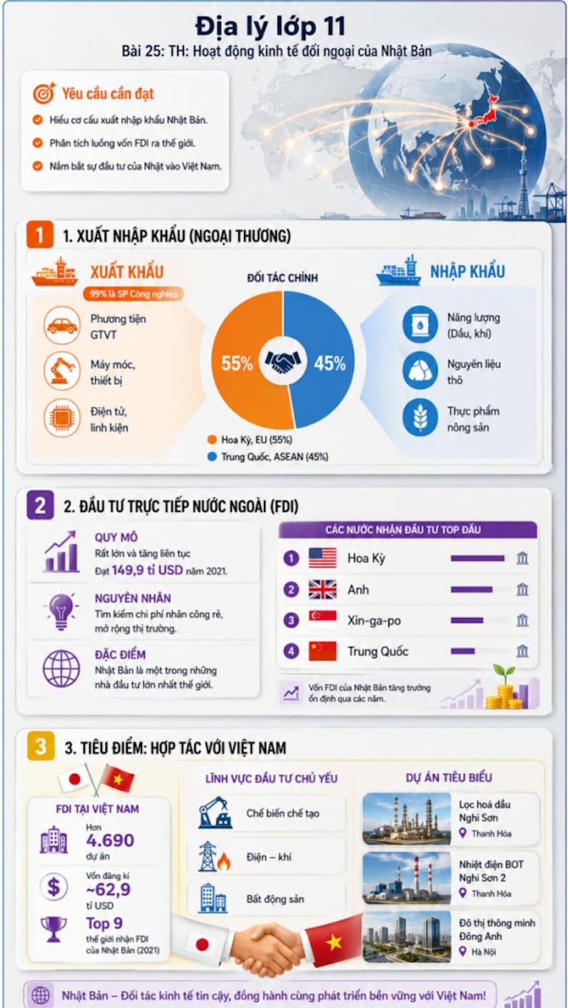 Infographic Địa lí 11 bài 25