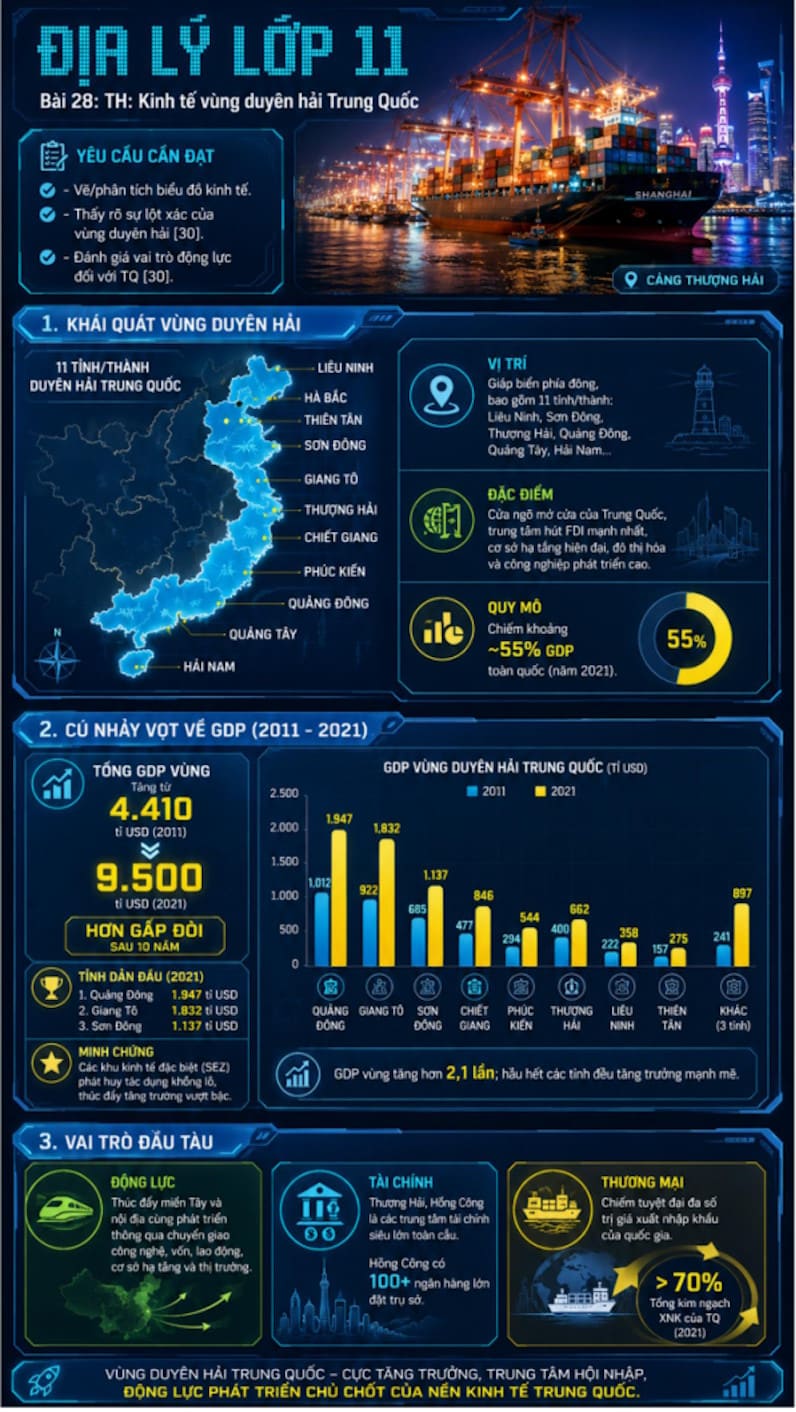 Infographic Địa lí 11 bài 28