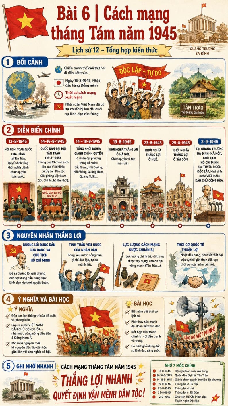 Infographic Lịch sử 12 bài 6