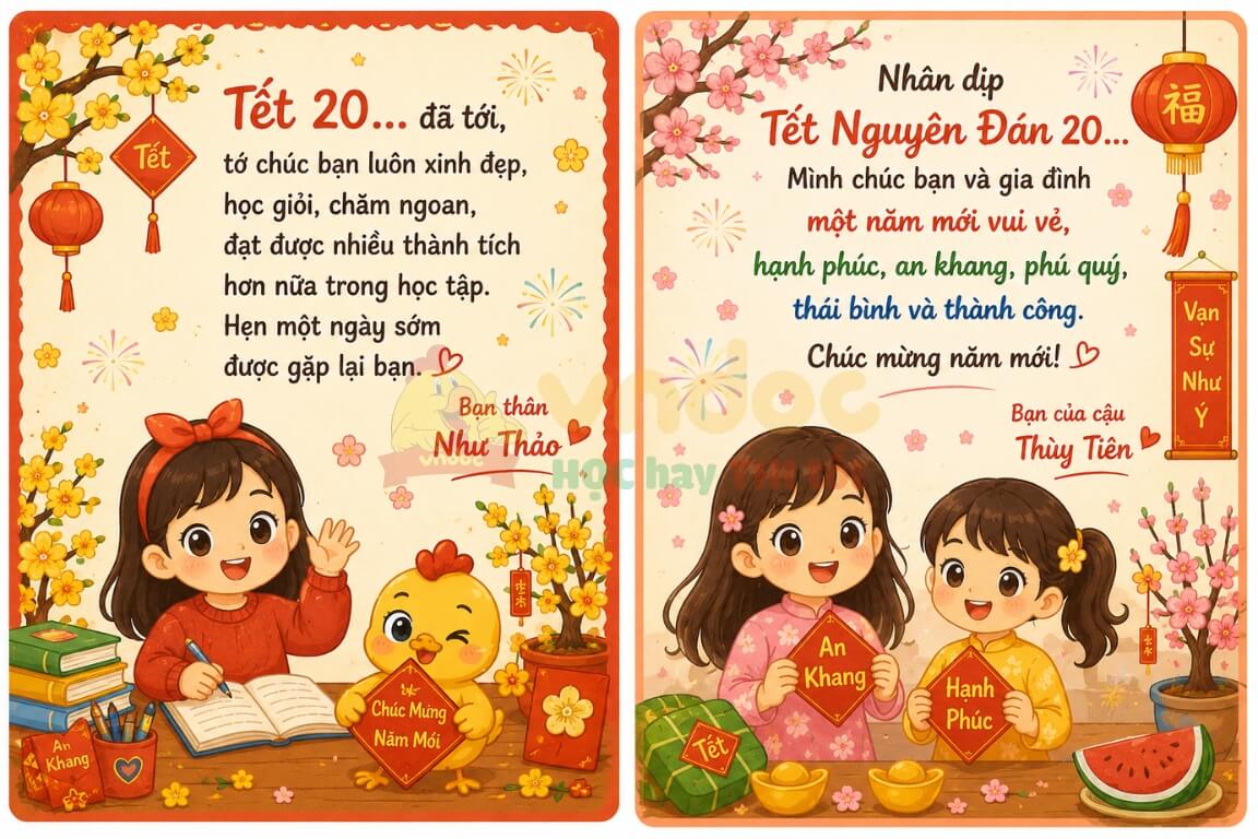 Viết một tấm thiệp chúc Tết