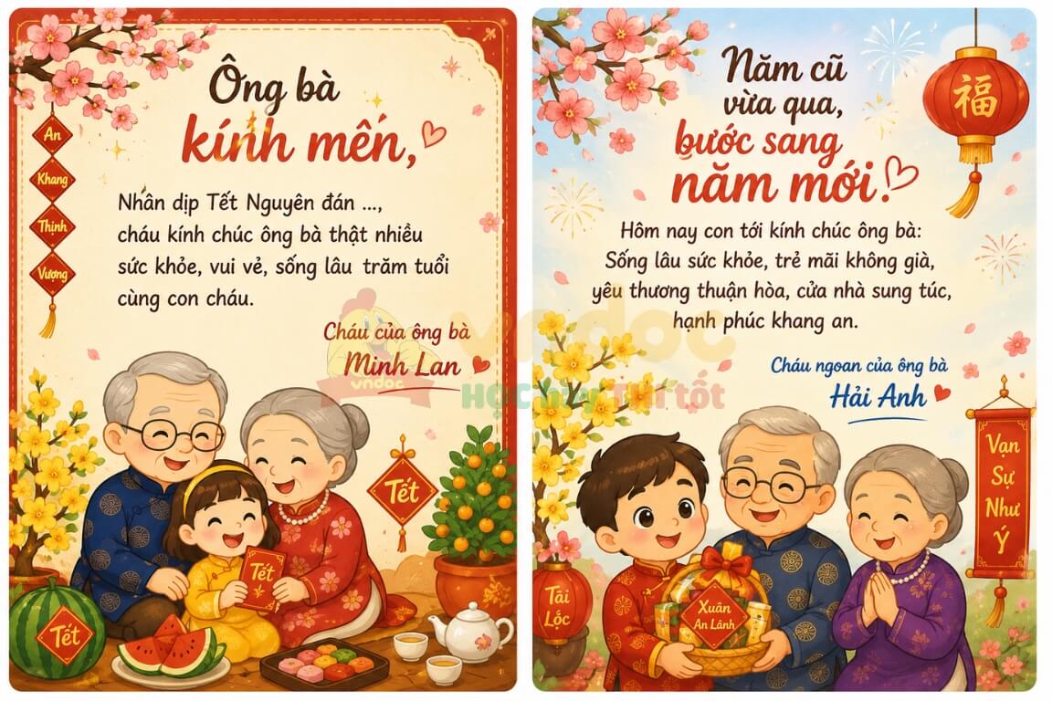 Viết một tấm thiệp chúc Tết