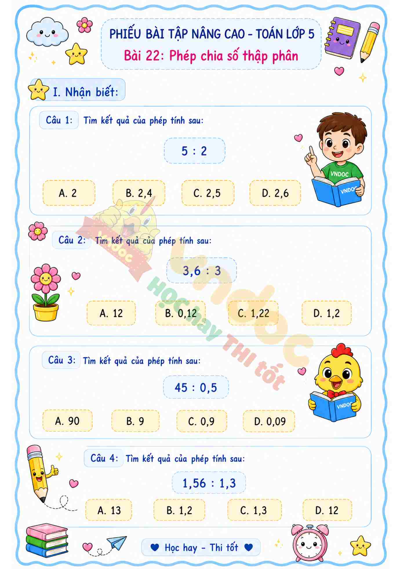 bai tap toan lop 5 bai 22 phep chia so thap phan nang cao mh1*295