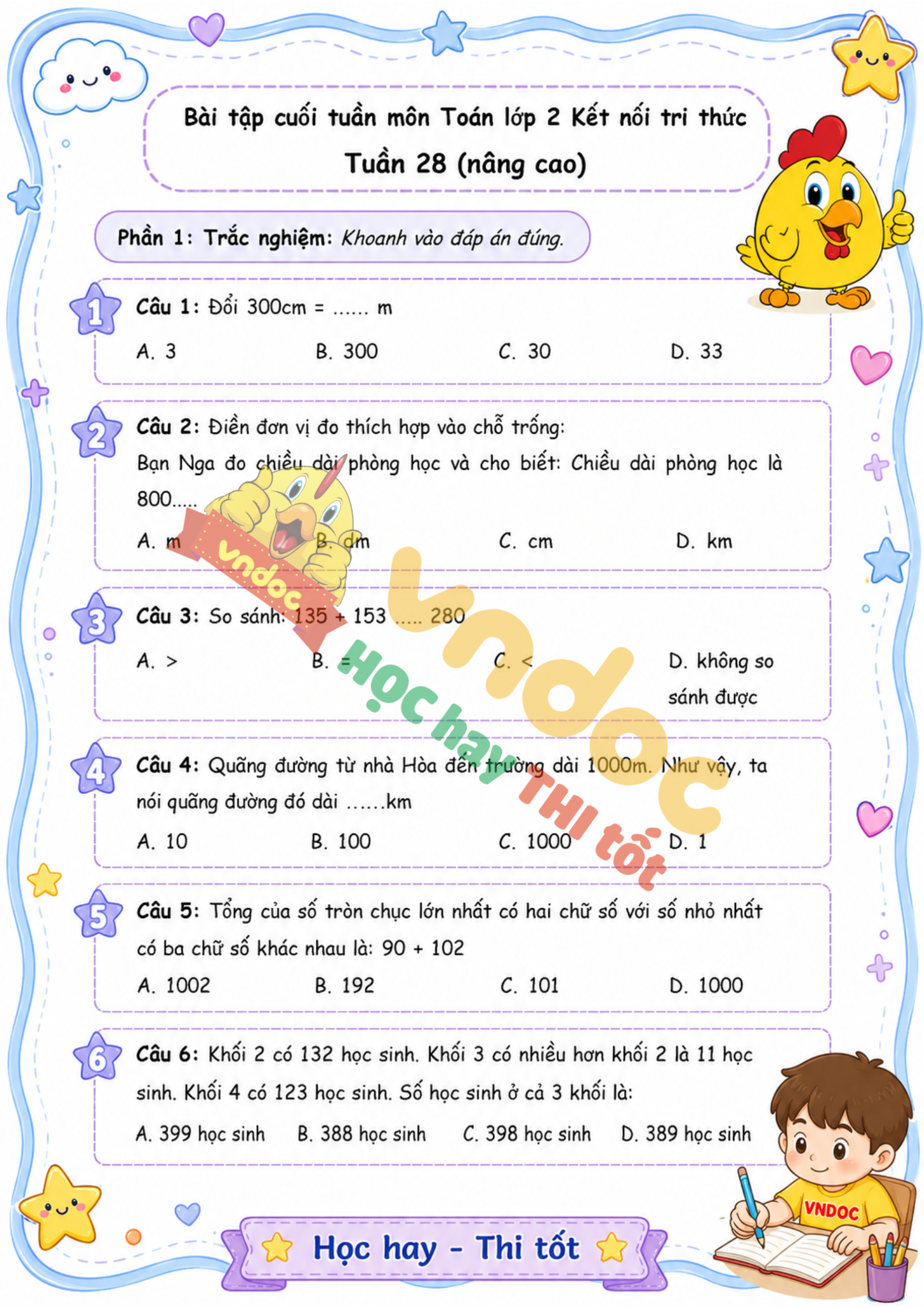 bt cuoi tuan toan lop 2 tuan 28 nang cao sach kntt h1*342