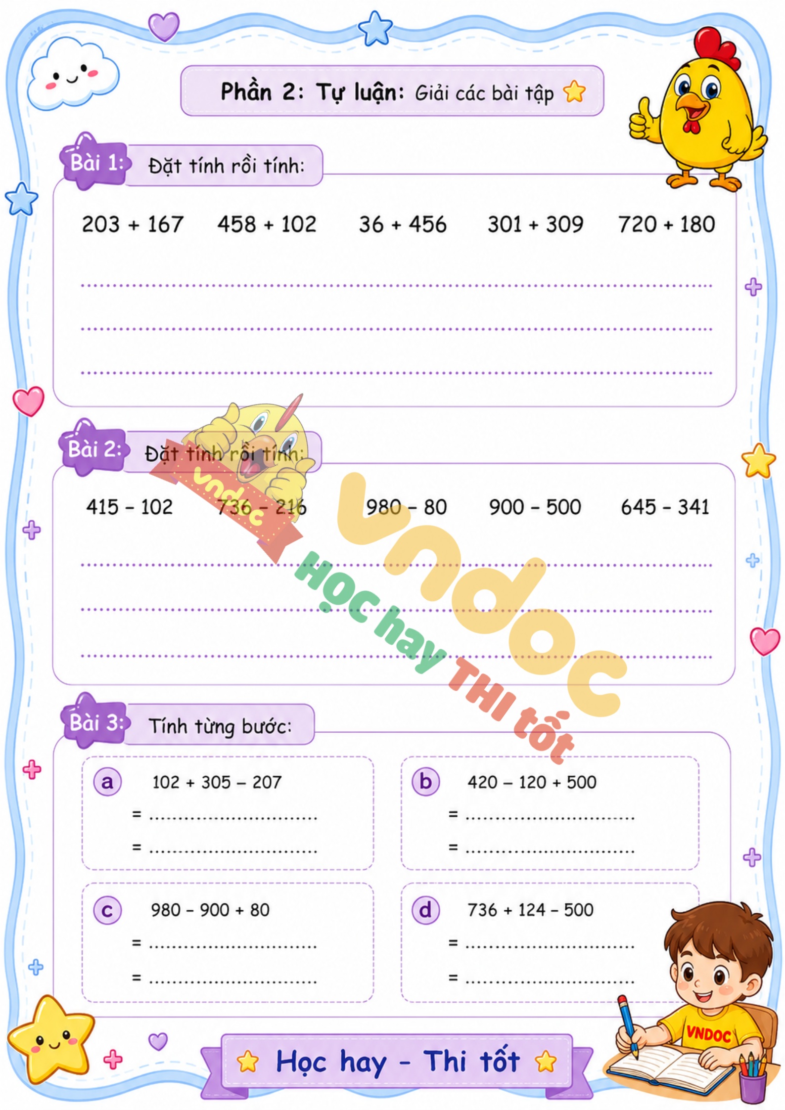 bt cuoi tuan toan lop 2 tuan 29 co ban sach kntt h2*338