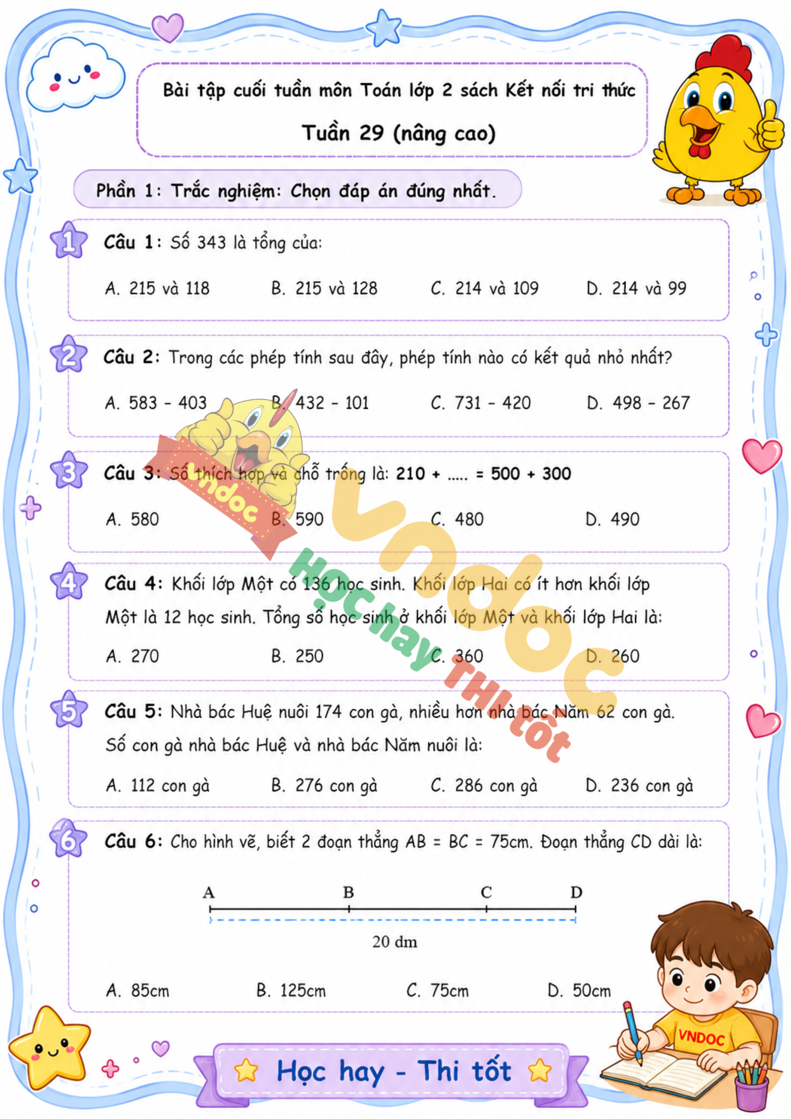 bt cuoi tuan toan lop 2 tuan 29 nang cao sach kntt h1*341