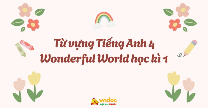Từ vựng Tiếng Anh 4 Wonderful World học kì 1