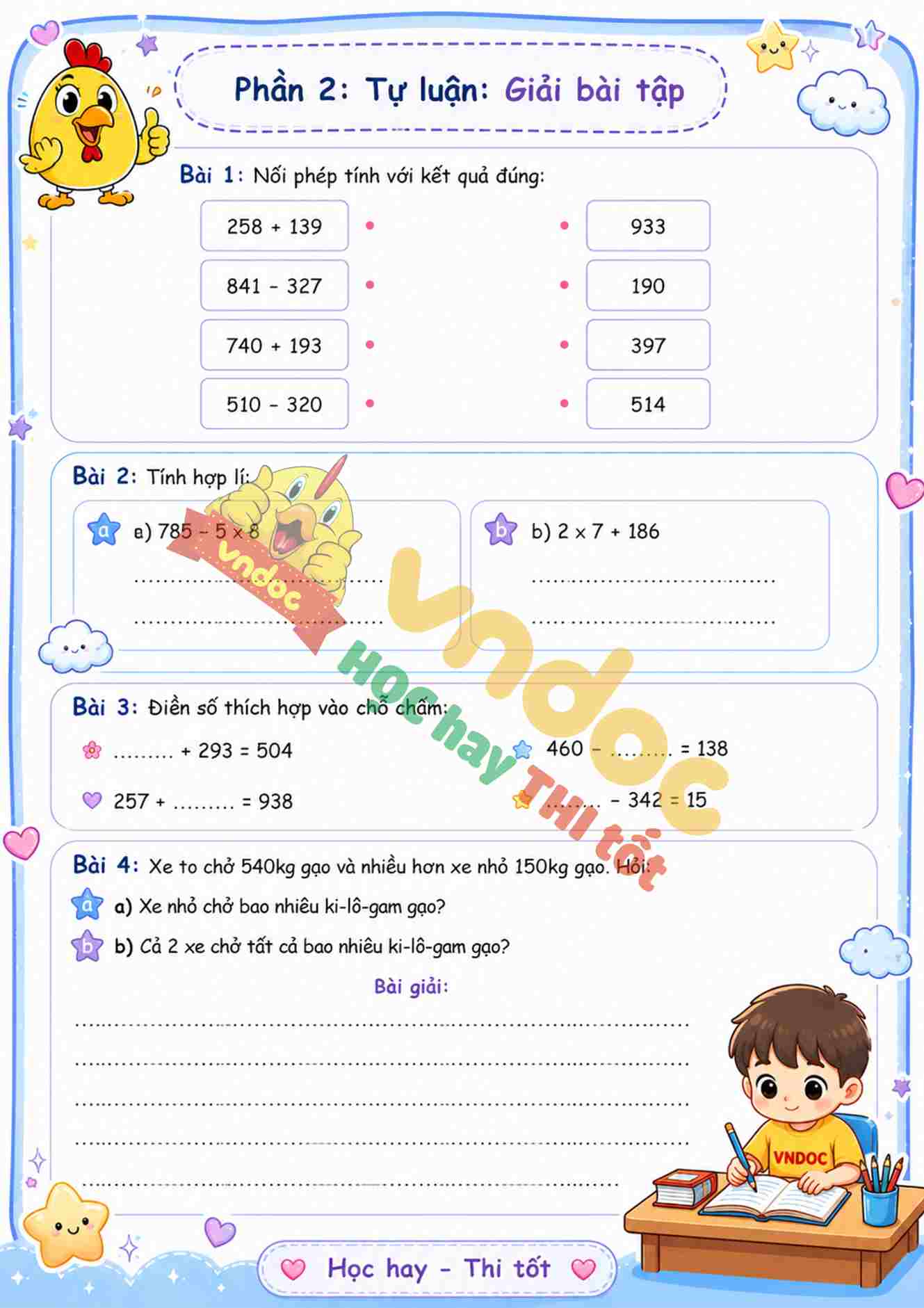 bt cuoi tuan toan lop 2 tuan 33 co ban sach kntt mh2*1515