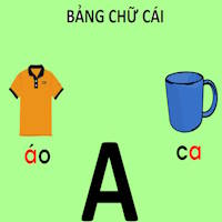 Bảng chữ cái kèm hình minh họa cho bé 