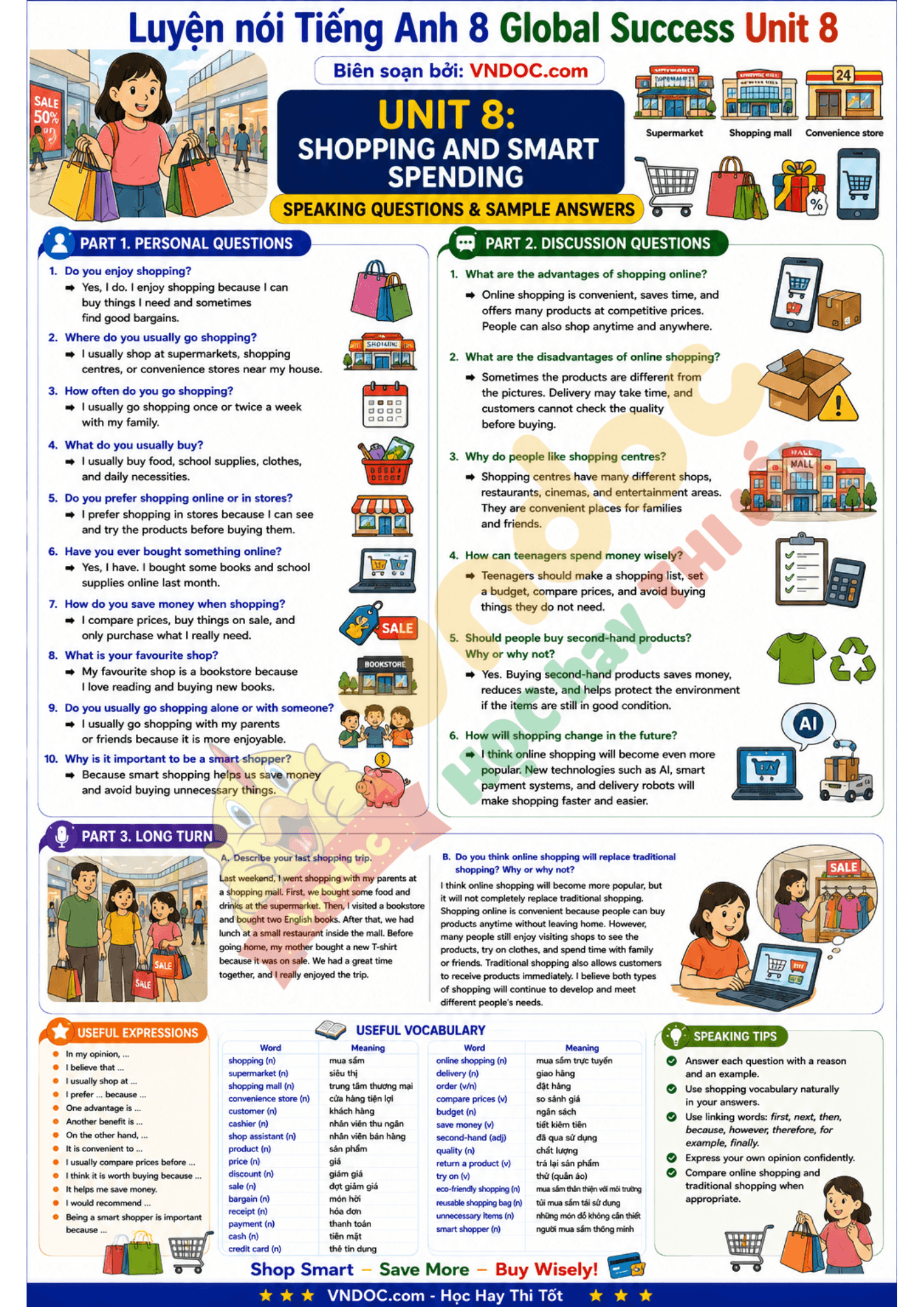 Luyện nói Tiếng Anh 8 Global Success Unit 8
