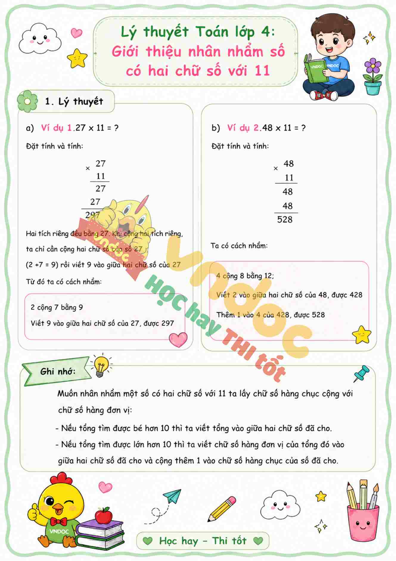 ly thuyet gioi thieu nhan nham so co hai chu so voi 11 h1*2831