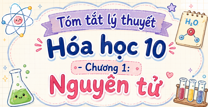 Tóm tắt lý thuyết Hóa học 10 - Chương 1: Nguyên tử