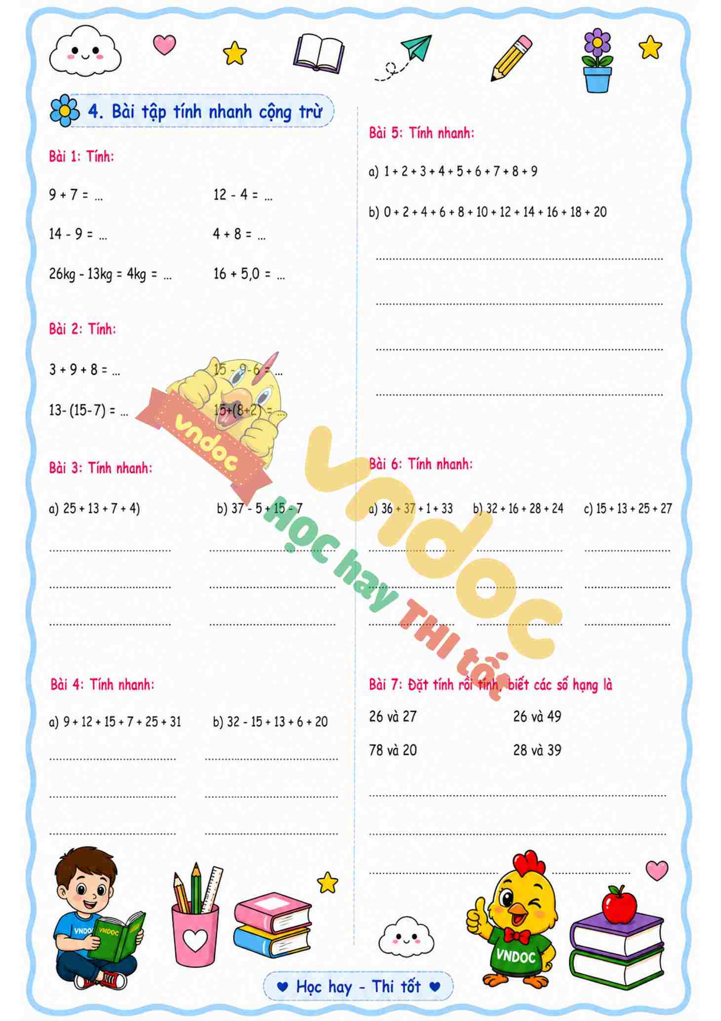 tinh nhanh phep cong tru mh2*3613
