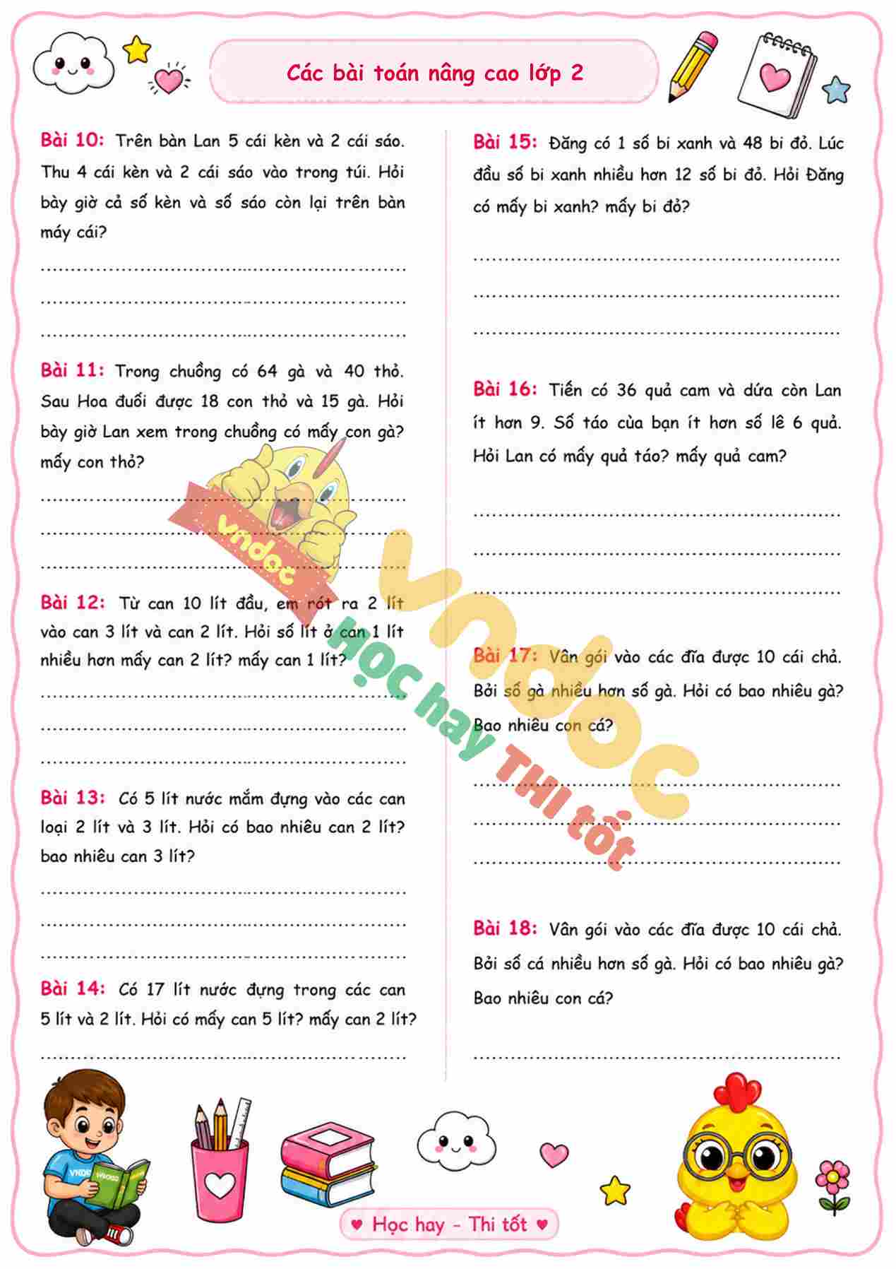 cac bai toan nang cao lop 2 mh2*4105