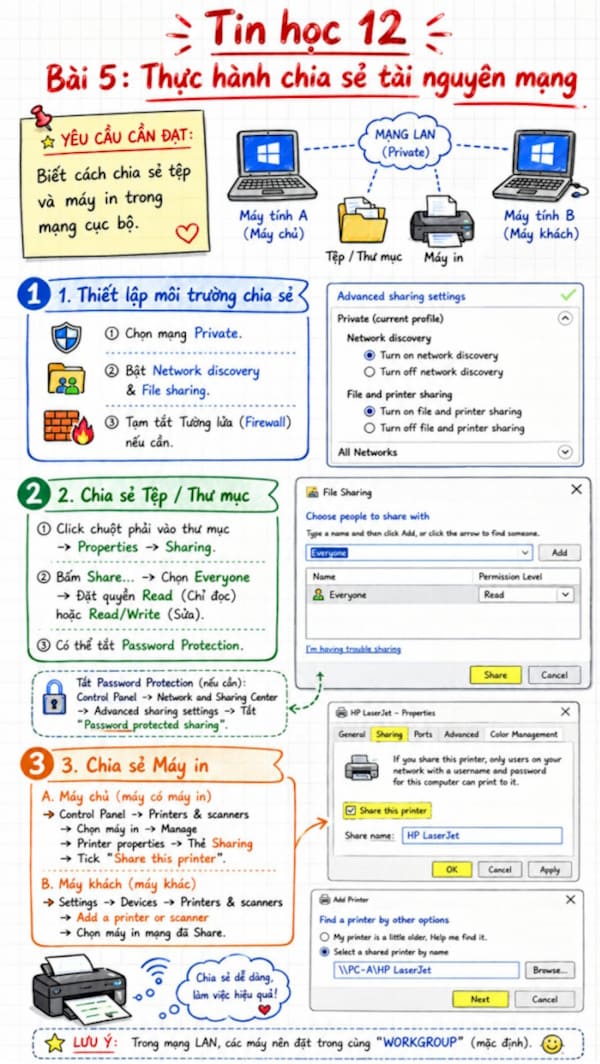 Infographic Tin học 12 bài 5