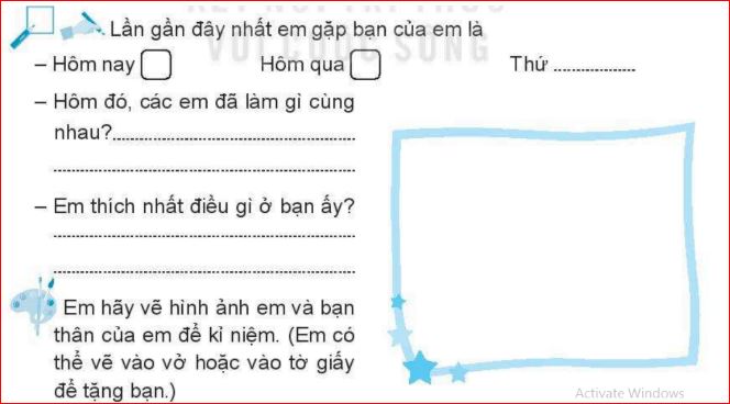 VBT Hoạt động trải nghiệm lớp 2: Có bạn thật vui