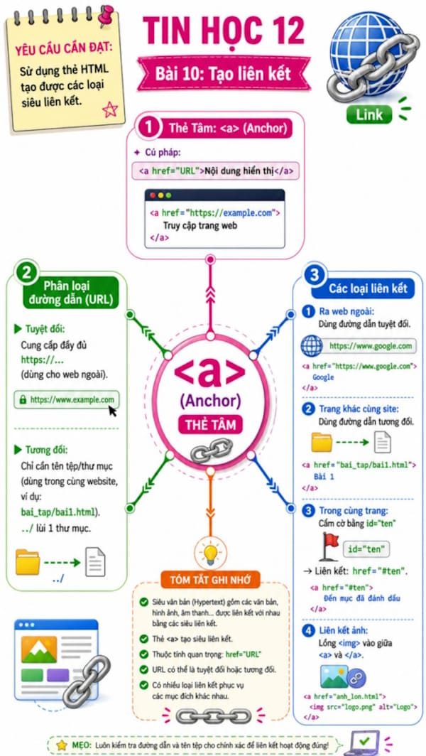 Infographic Tin học 12 bài 10