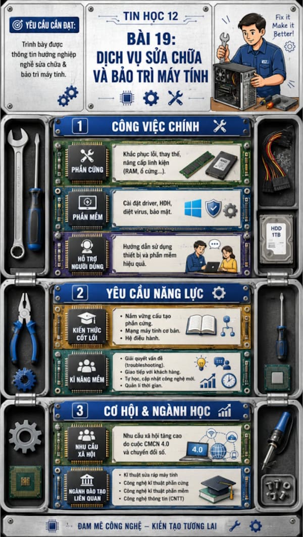 Infographic Tin học 12 bài 19