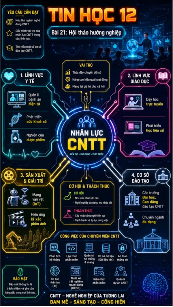Infographic Tin học 12 bài 21