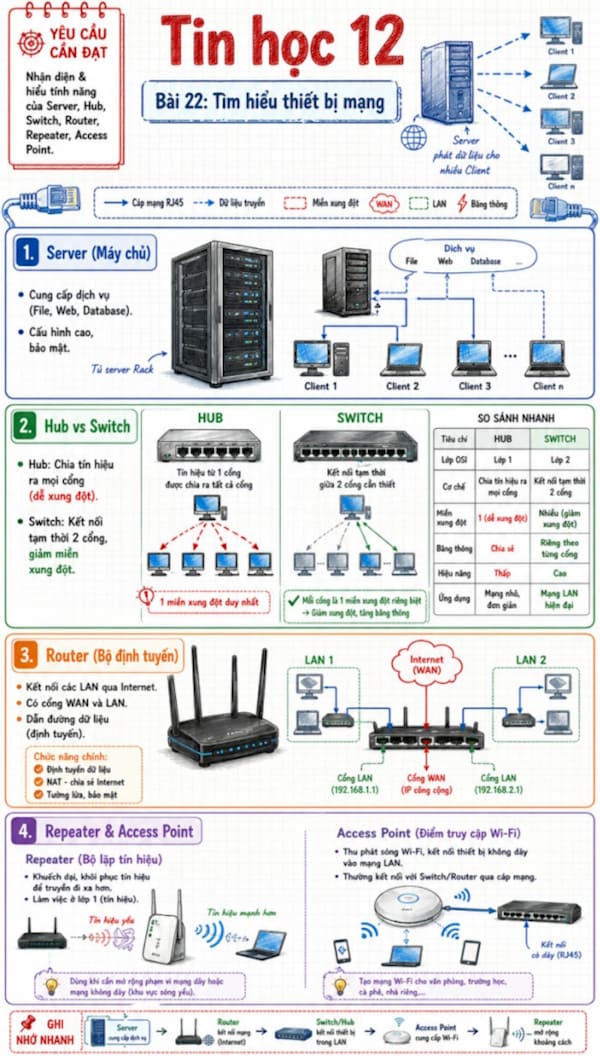 Infographic Tin học 12 bài 22