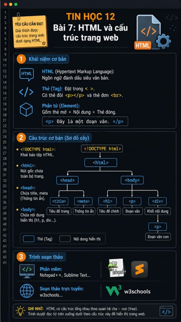 Infographic Tin học 12 bài 7