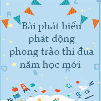 Bài phát động thi đua trong lễ khai giảng năm 2026 - 2027